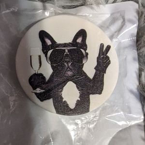 Black peace pug popsocket